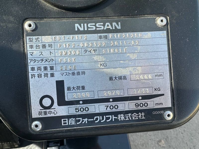 Вилочный погрузчик Nissan P1FA25D 88 фото